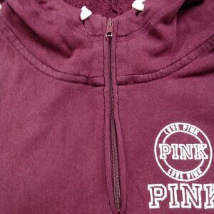 Victorias Secret PINK Maroon Pullover Hoodie With Kangaroo Pocket